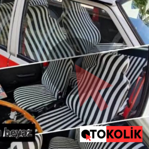 SERVİS KILIFI ÇİZGİLİ Siyah-Mavi-Kırmızı renkleri mevcuttur