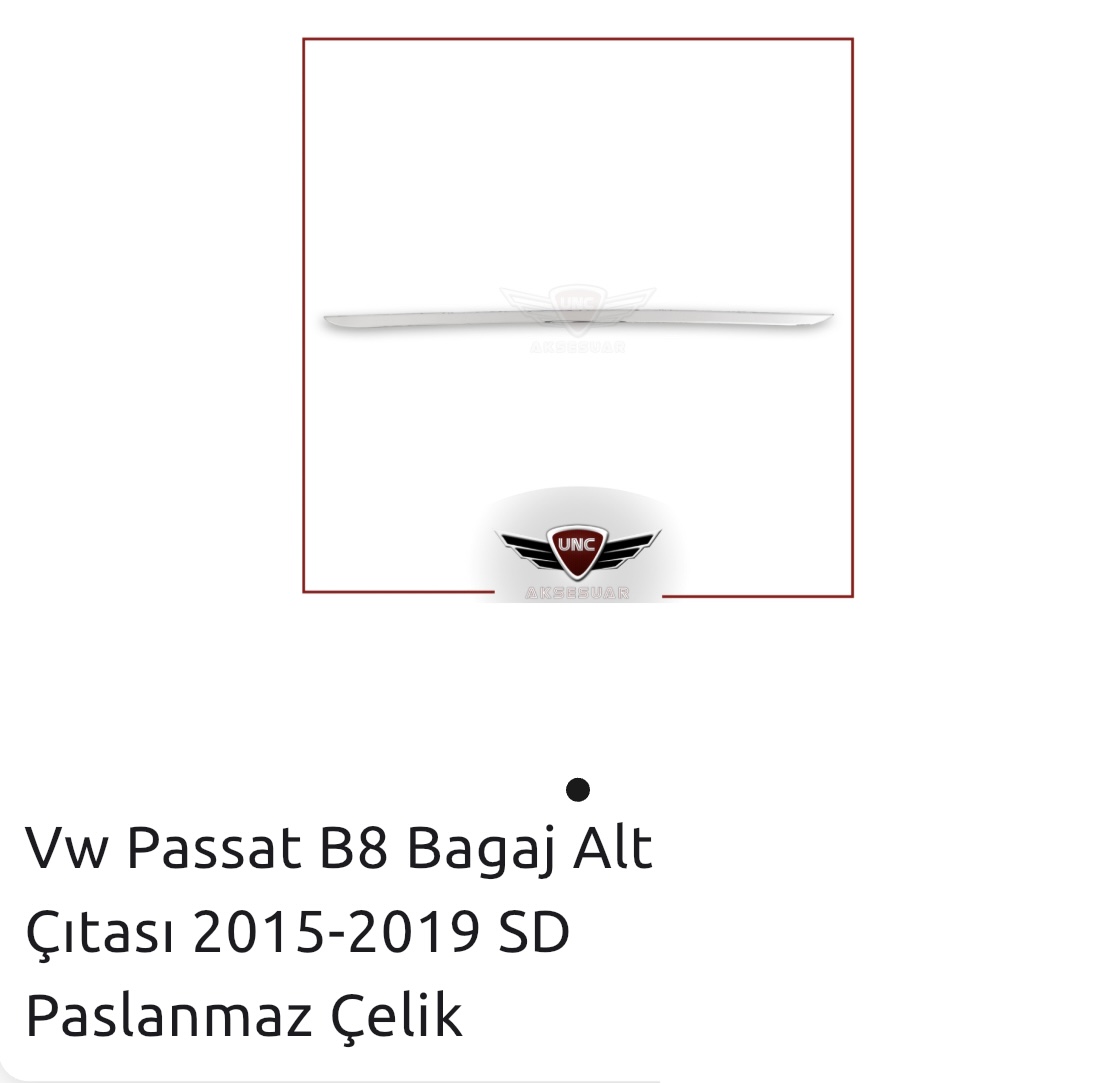 PASSAT B8 BAGAJ ALT ÇITASI 2015-2019 SD PASLANMAZ ÇELİK