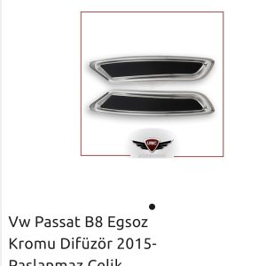 PASSAT B8 EGSOZ KROMU DİFİZÖR 2015- PASLANMAZ ÇELİK