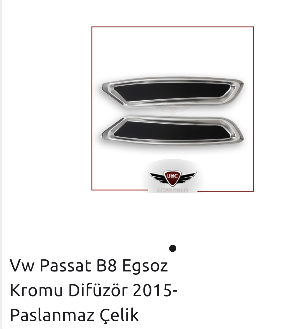 PASSAT B8 EGSOZ KROMU DİFİZÖR 2015- PASLANMAZ ÇELİK