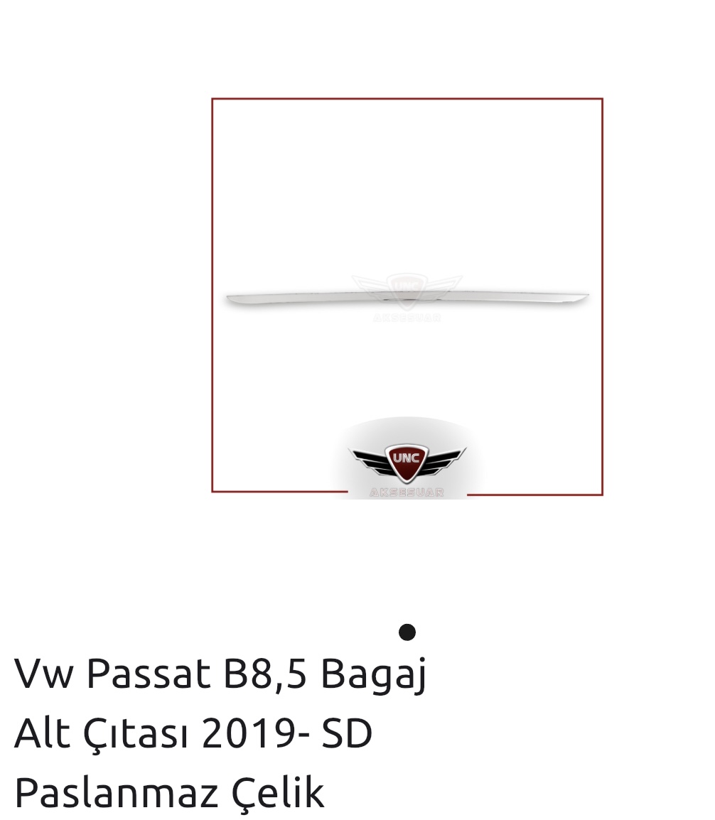 PASSAT B8,5 BAGAJ ALT ÇITASI 2019-SD PASLANMAZ ÇELİK