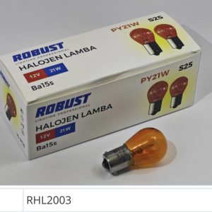 RHL2003 12V 21W 93 AMPÜL DİPLİ TEK FLAMA TURUNCU(AMBER)