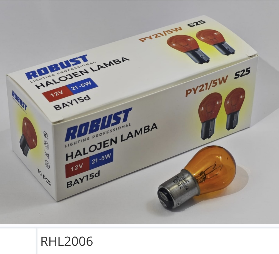 RHL2006 12V 21/5W 1016 AMPÜL DİPLİ ÇİFT FLAMA TURUNCU(AMBER)