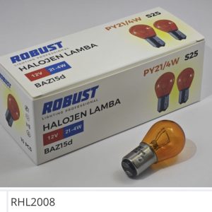 RHL2008 12V 21/4W 1016 YAKIN TIRNAK AMPÜL DİP FLAMA TURUNCU(AMBER)