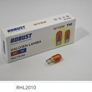 RHL2010 T10 5W BÜYÜK DİPSİZ AMPÜL TURUNCU(AMBER)10LU