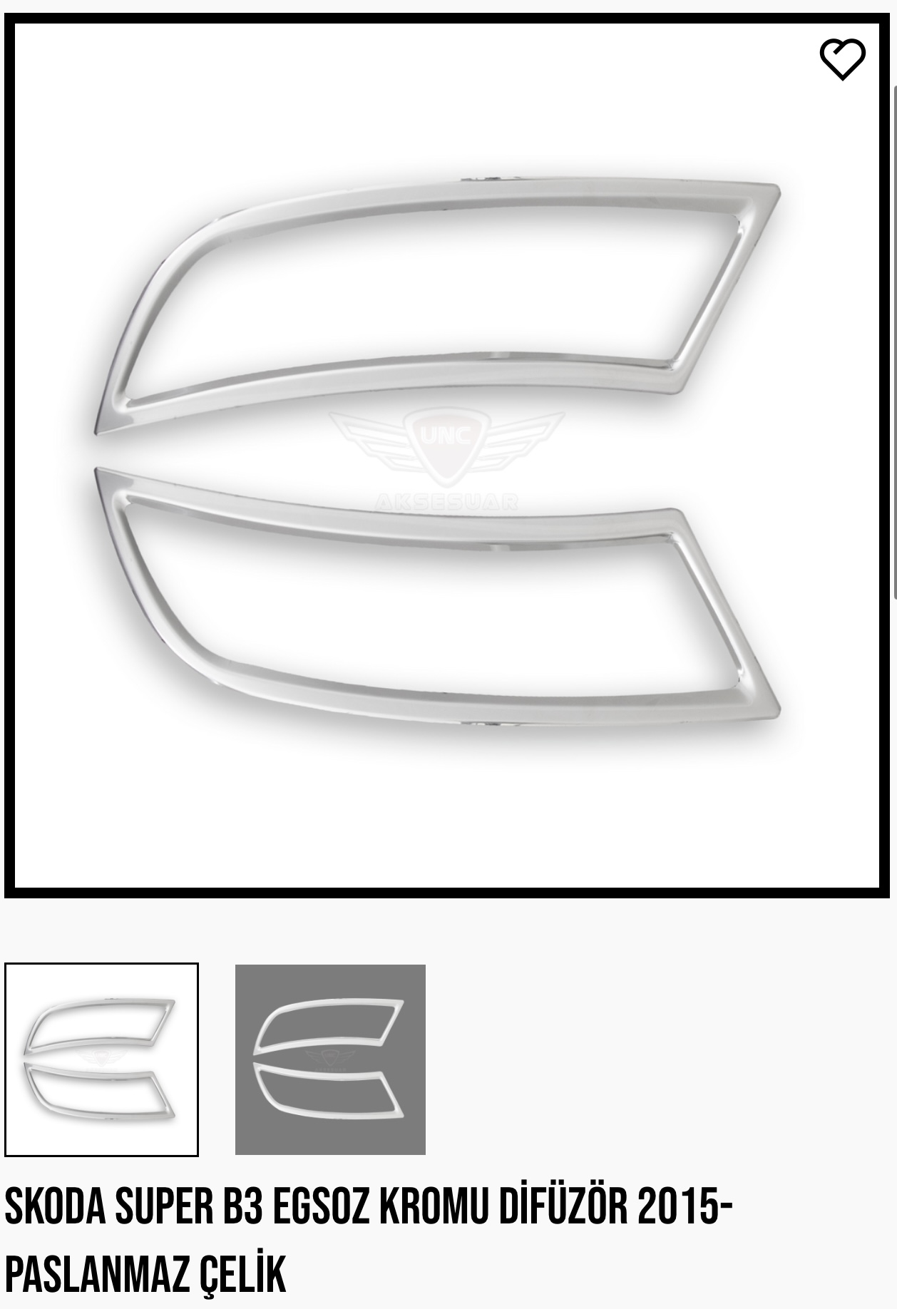 SKODA SÜPER B3 EGSOZ KROMU DİFİZÖR 2015-